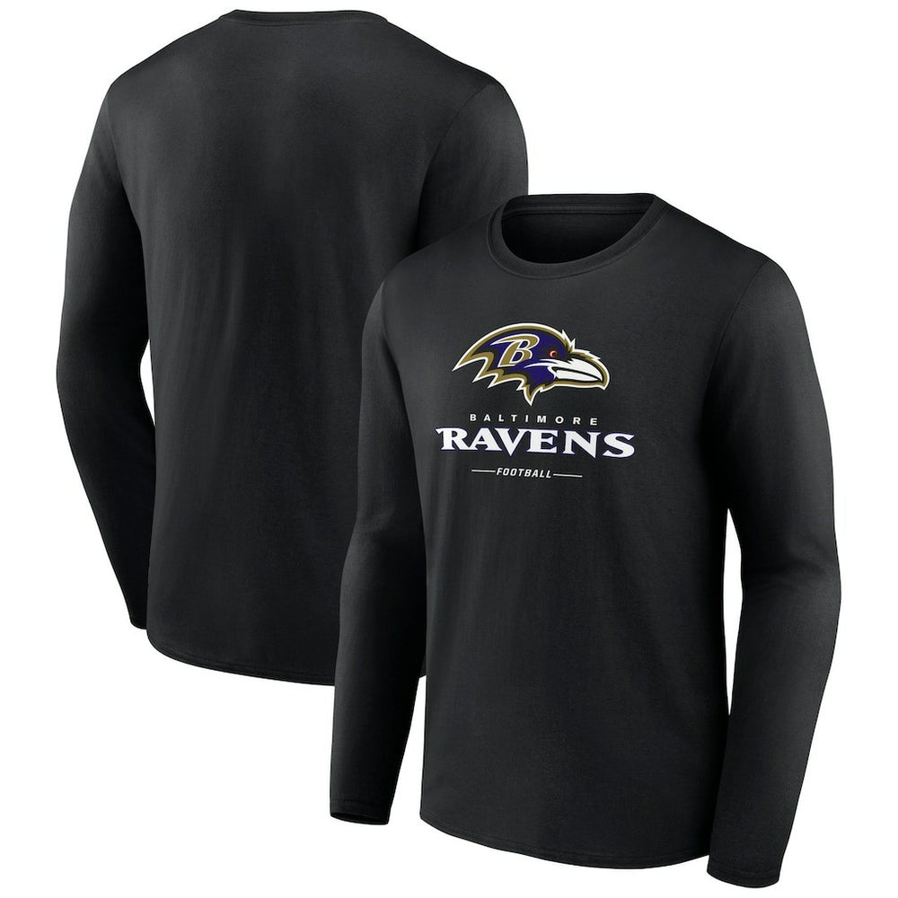 Logo Team Lockup Long Sleeve T-Shirt - Baltimore Ravens T-shirts