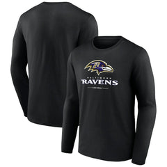 Logo Team Lockup Long Sleeve T-Shirt - Baltimore Ravens T-shirts