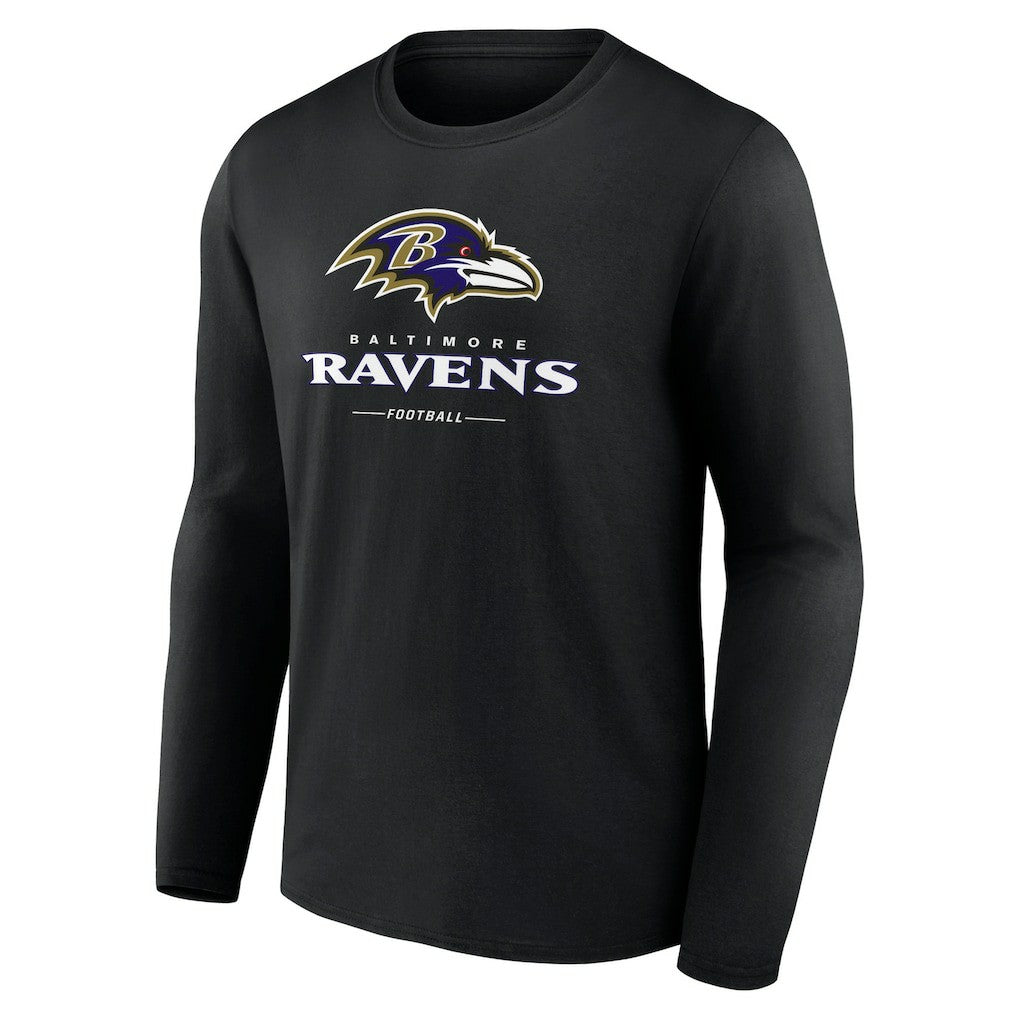 Logo Team Lockup Long Sleeve T-Shirt - Baltimore Ravens T-shirts