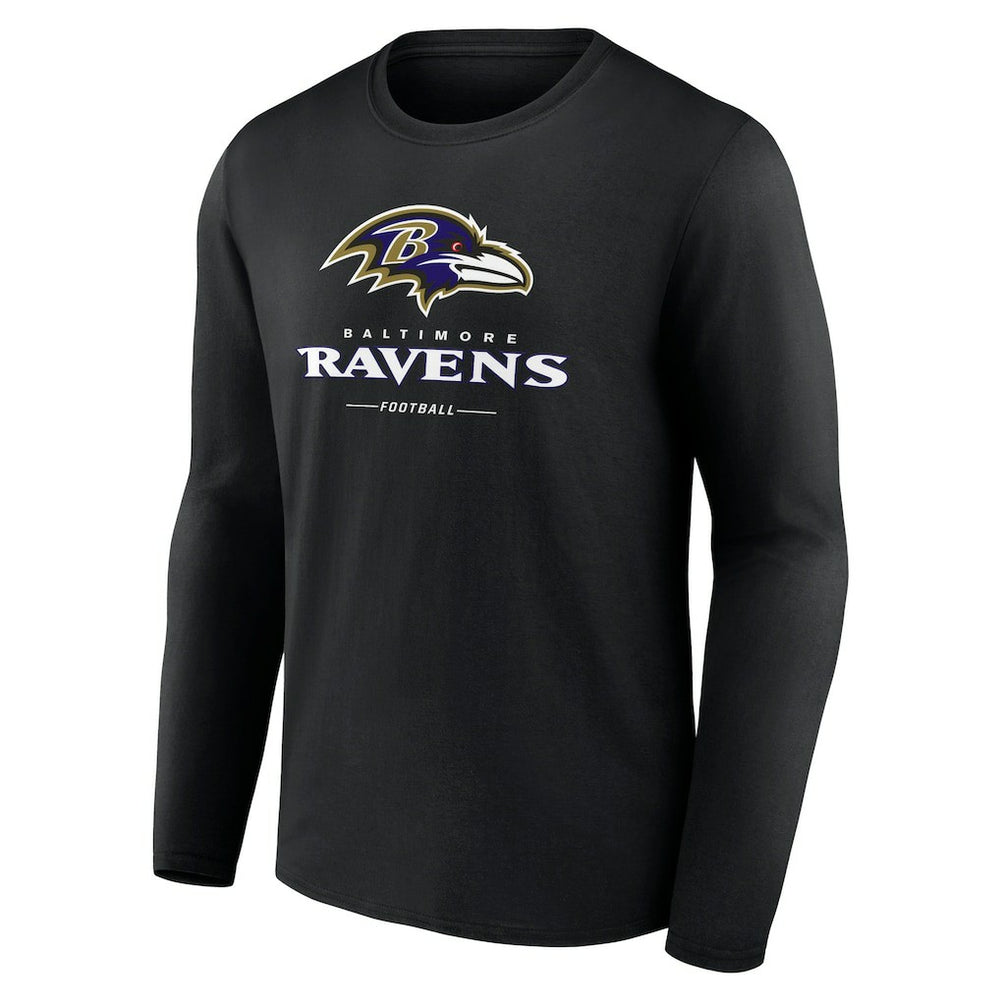 Logo Team Lockup Long Sleeve T-Shirt - Baltimore Ravens T-shirts