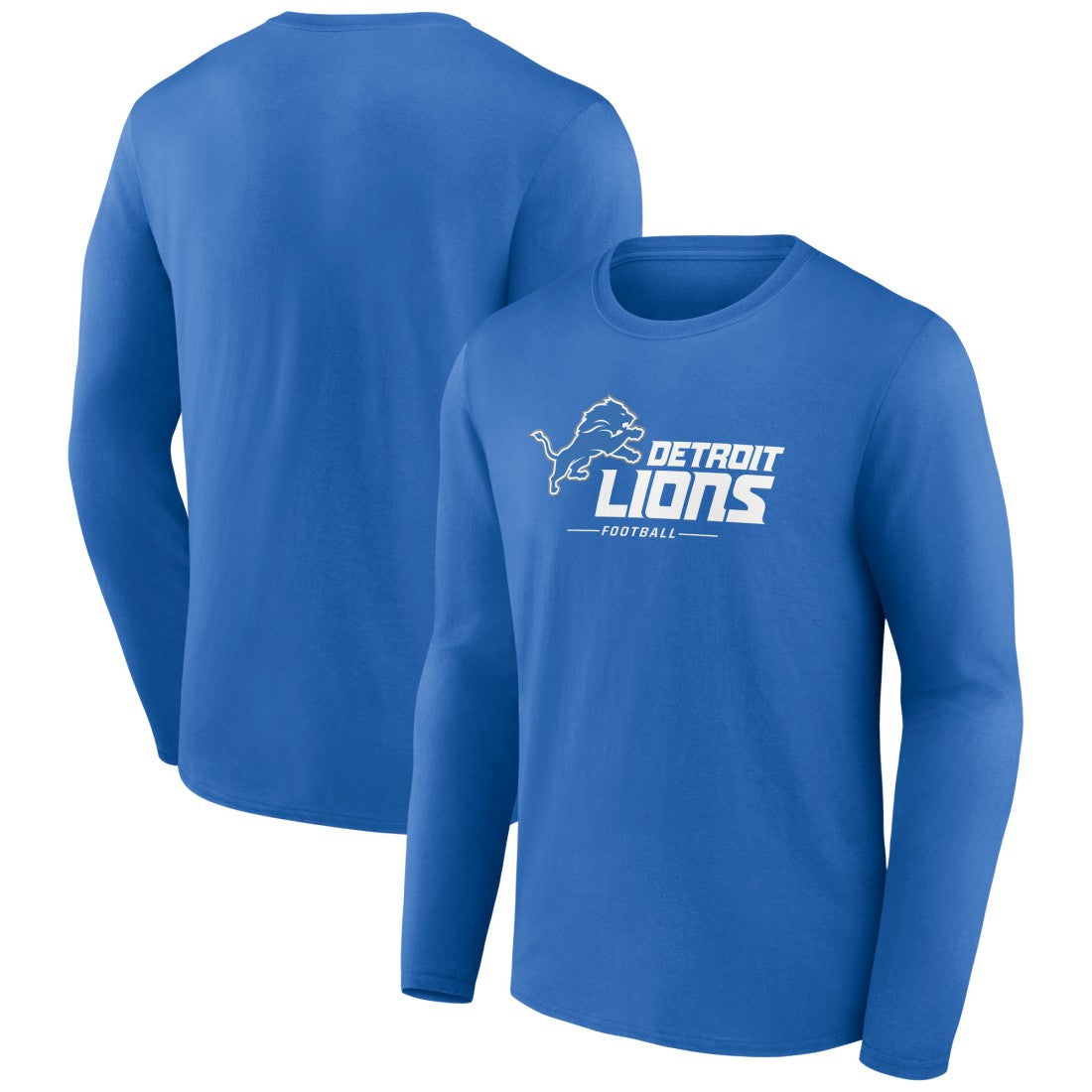 Logo Team Lockup Long Sleeve T-Shirt - Detroit Lions T-shirts