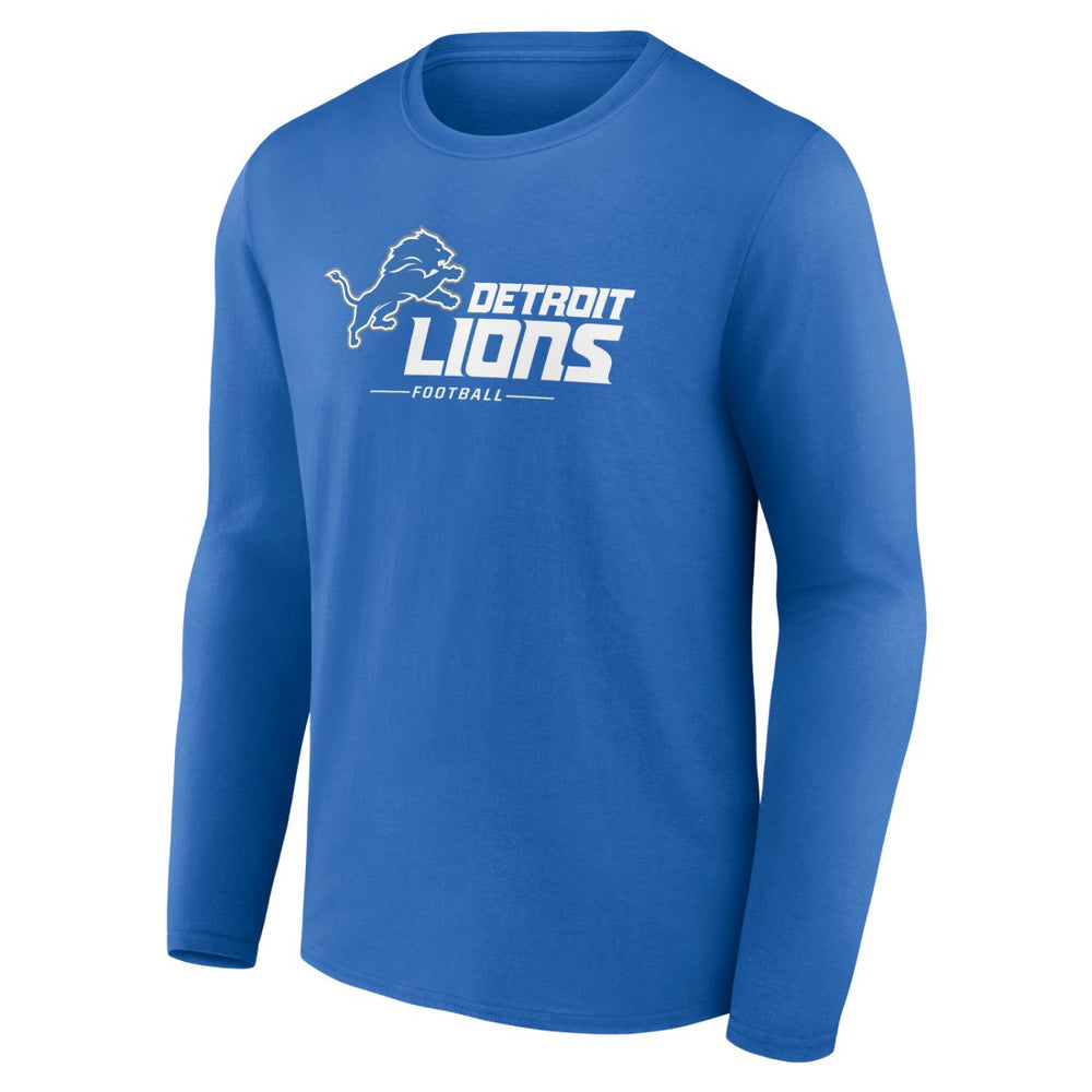 Logo Team Lockup Long Sleeve T-Shirt - Detroit Lions T-shirts