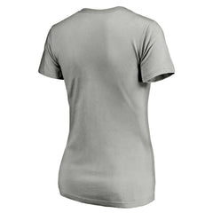 Gray Colorado Rockies Women's Official Logo V-Neck T-Shirt