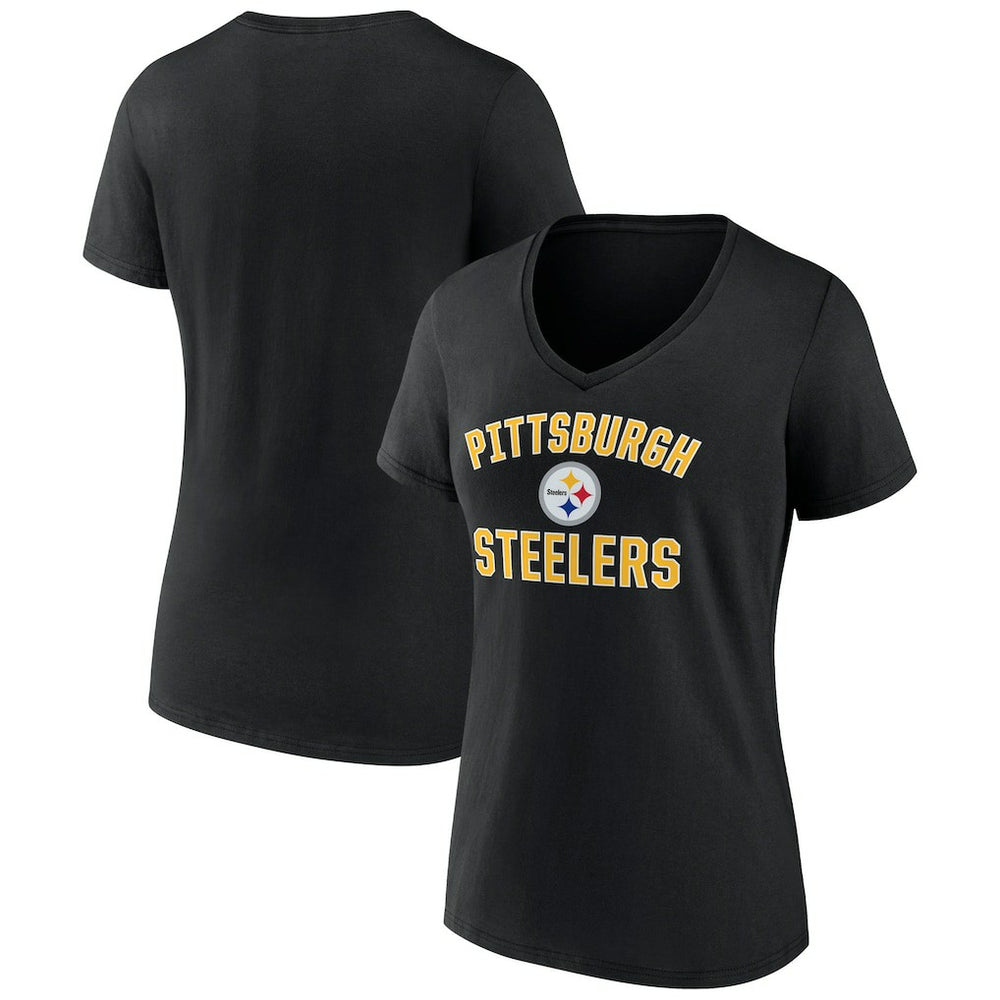 Women's Victory Arch Team V-Neck T-Shirt - Pittsburgh Steelers T-shirts