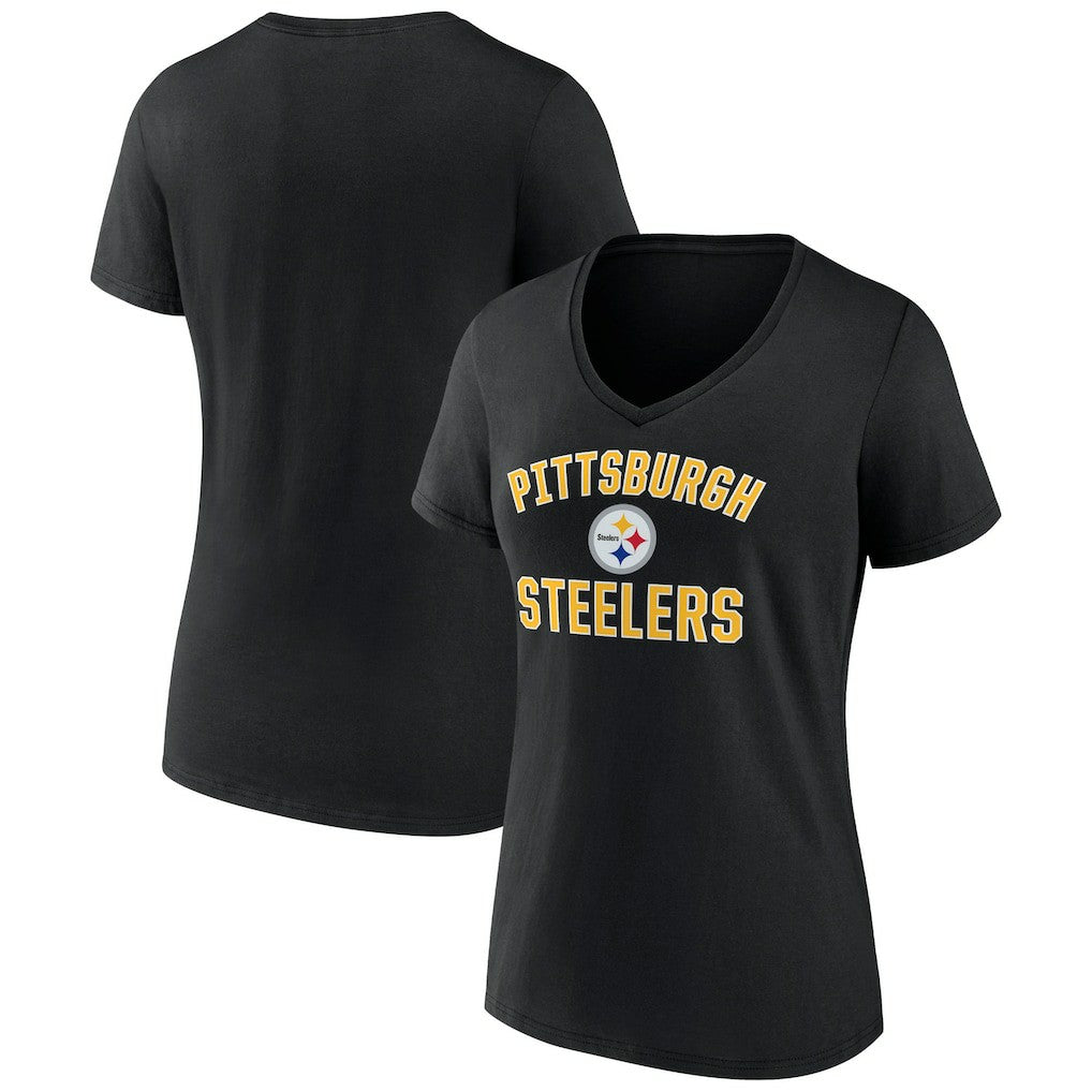Women's Victory Arch Team V-Neck T-Shirt - Pittsburgh Steelers T-shirts
