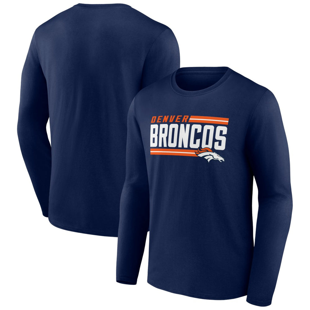 On Side Stripe Team Long Sleeve T-Shirt - Denver Broncos T-shirts