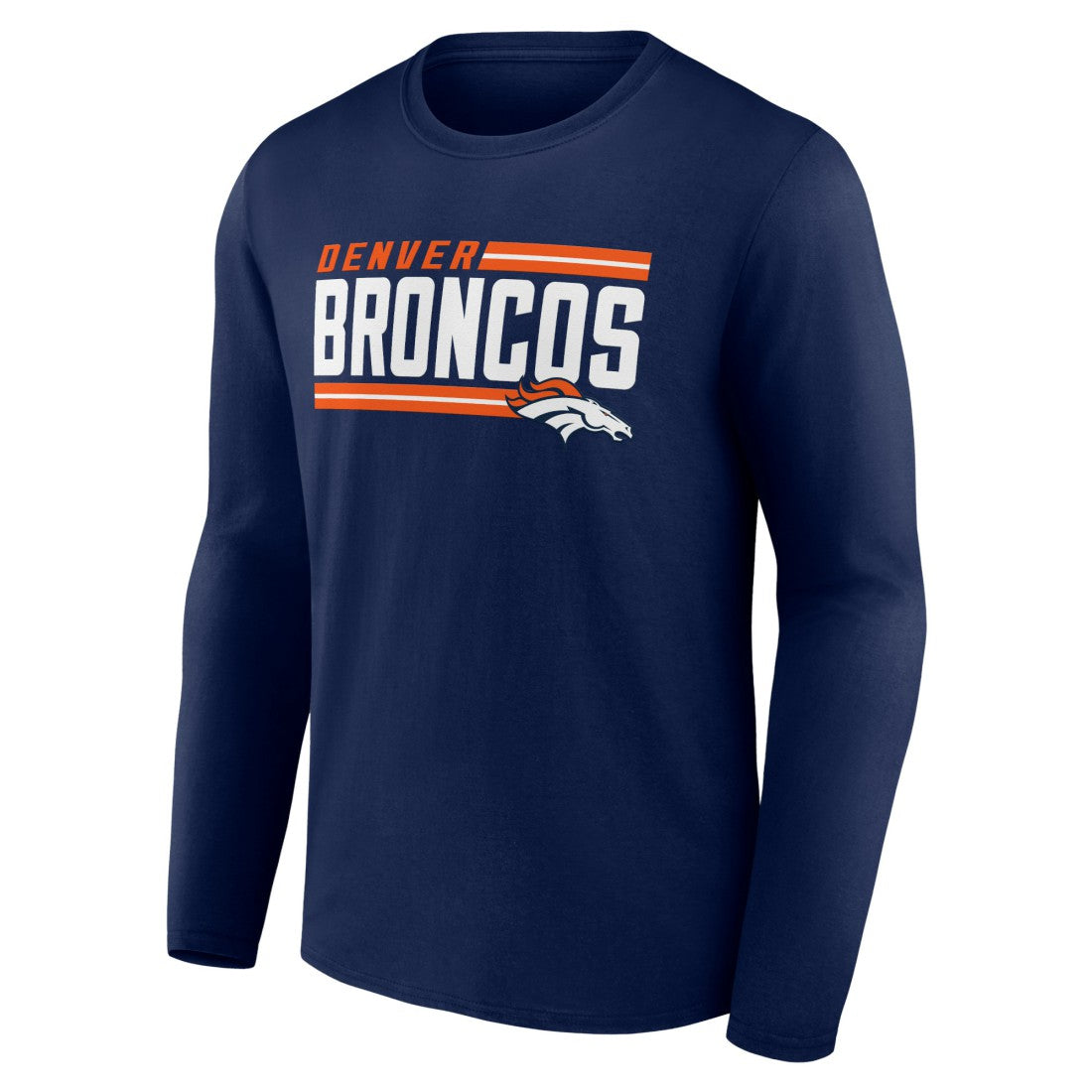 On Side Stripe Team Long Sleeve T-Shirt - Denver Broncos T-shirts