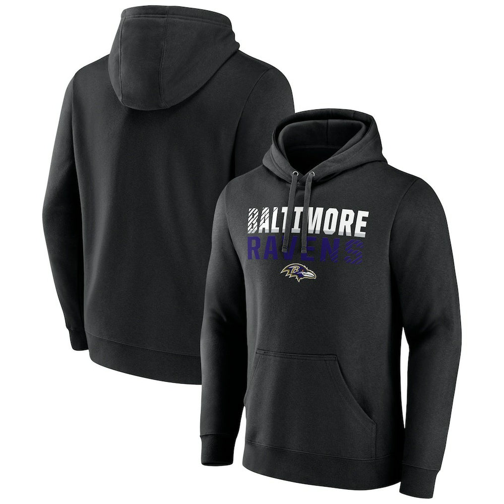 Team Fade Out Fitted Pullover Hoodie - Baltimore Ravens Hoodies