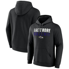 Team Fade Out Fitted Pullover Hoodie - Baltimore Ravens Hoodies