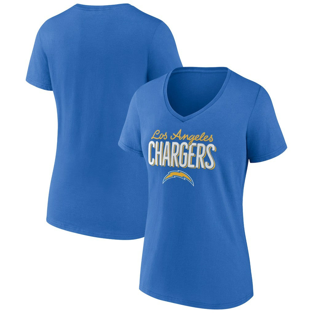 Women's Nostalgia V-Neck T-Shirt - Los Angeles Chargers T-shirts