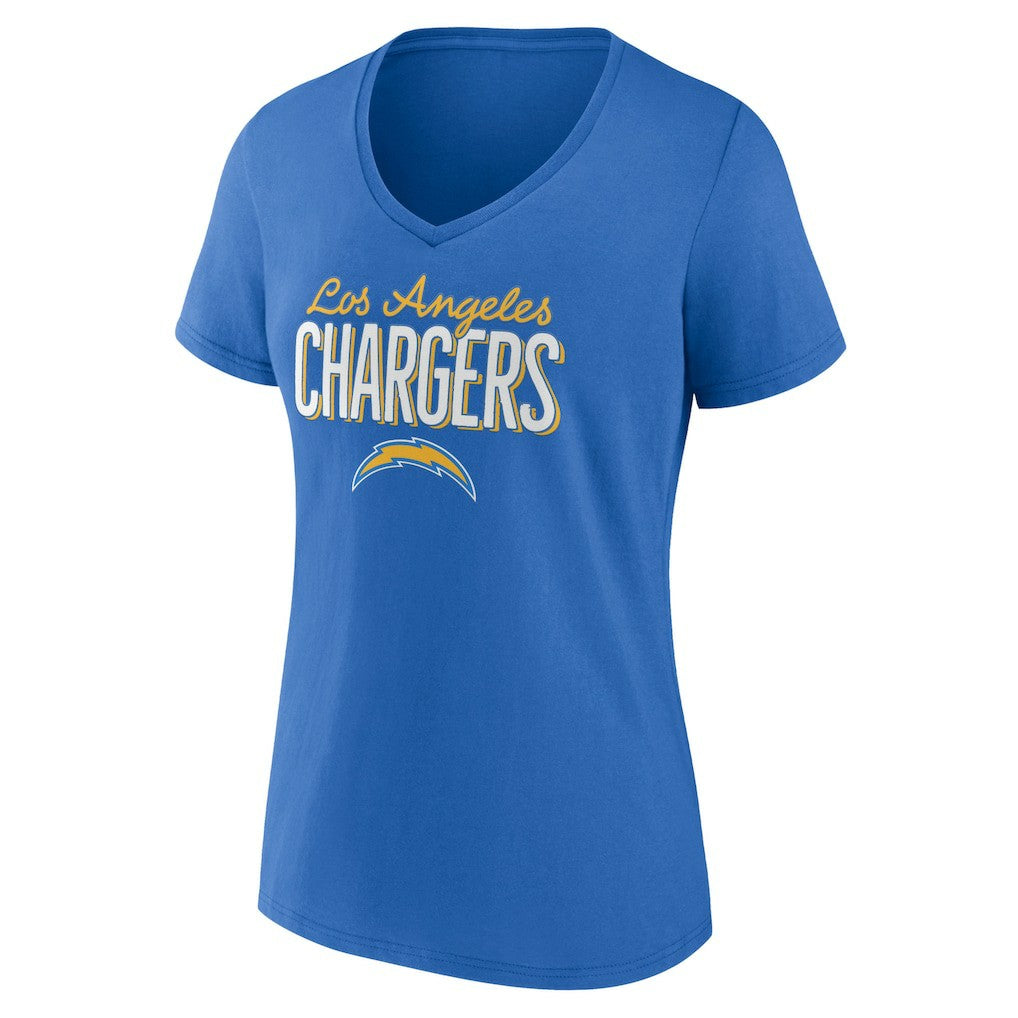 Women's Nostalgia V-Neck T-Shirt - Los Angeles Chargers T-shirts