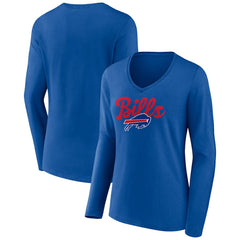 Women's Freehand Team Long Sleeve V-Neck T-Shirt - Buffalo Bills T-shirts