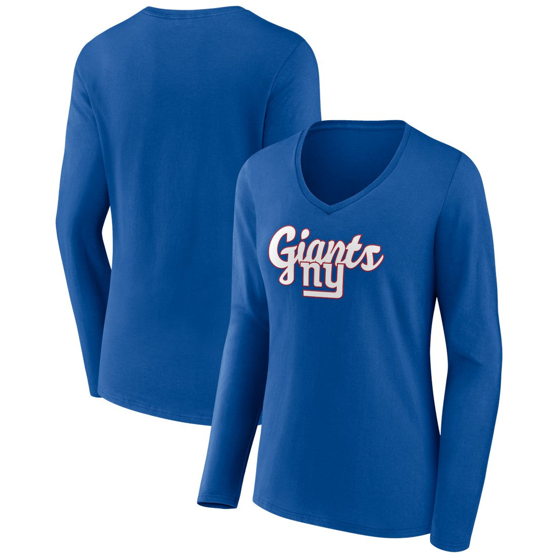 Women's Freehand Team Long Sleeve V-Neck T-Shirt - New York Giants T-shirts