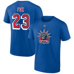 NHL Adam Fox New York Rangers Fanatics Special Edition 2.0 Name & Number T-Shirt