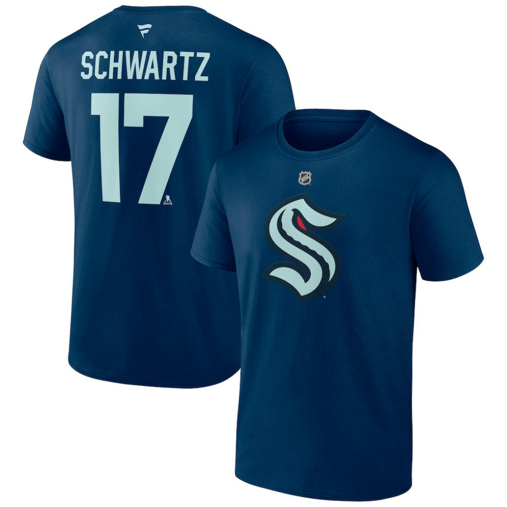 NHL Jaden Schwartz Seattle Kraken Fanatics Special Edition 2.0 Name & Number T-Shirt