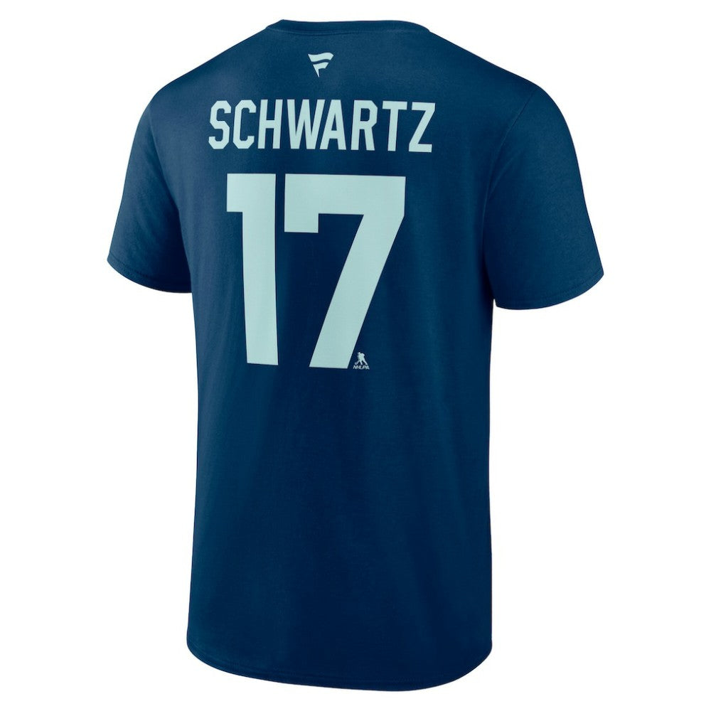 NHL Jaden Schwartz Seattle Kraken Fanatics Special Edition 2.0 Name & Number T-Shirt