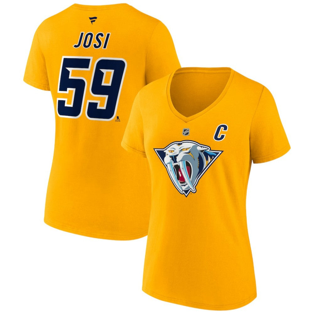 NHL Roman Josi Nashville Predators Fanatics Women's Special Edition 2.0 Name & Number V-Neck T-Shirt