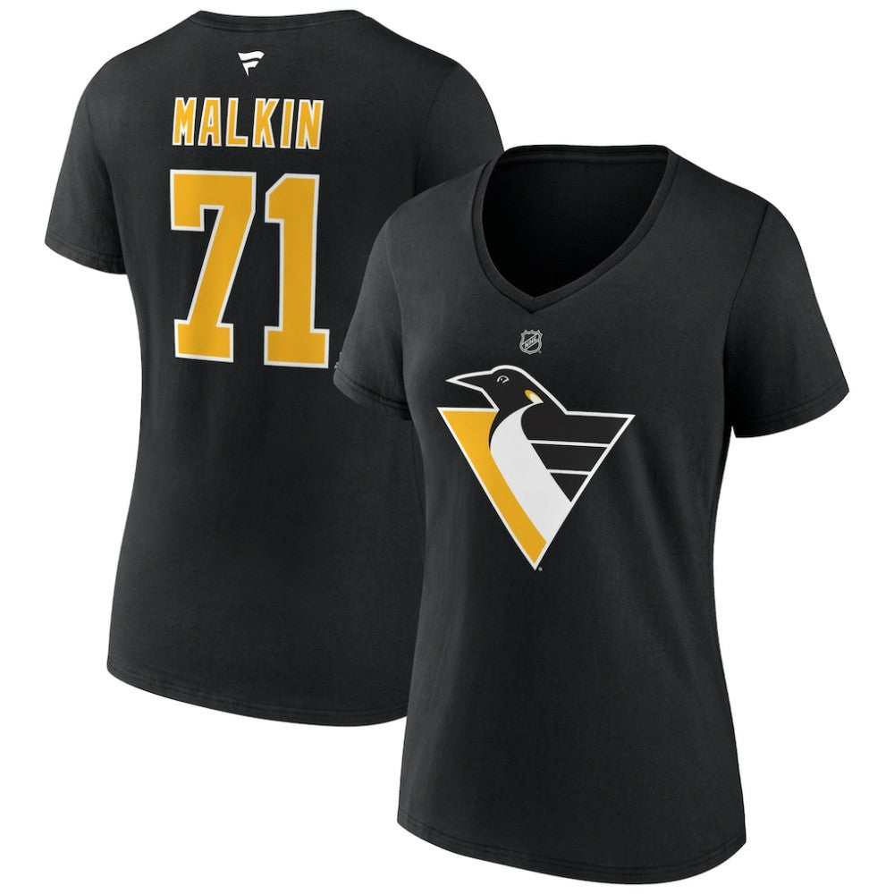 NHL Evgeni Malkin Pittsburgh Penguins Fanatics Women's Special Edition 2.0 Name & Number V-Neck T-Shirt