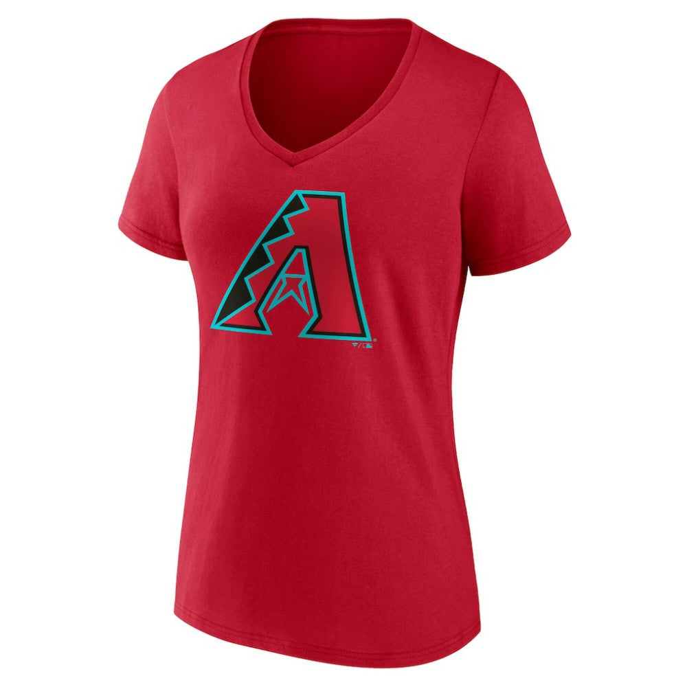 Red Arizona Diamondbacks Women's Official Logo V-Neck T-Shirt
