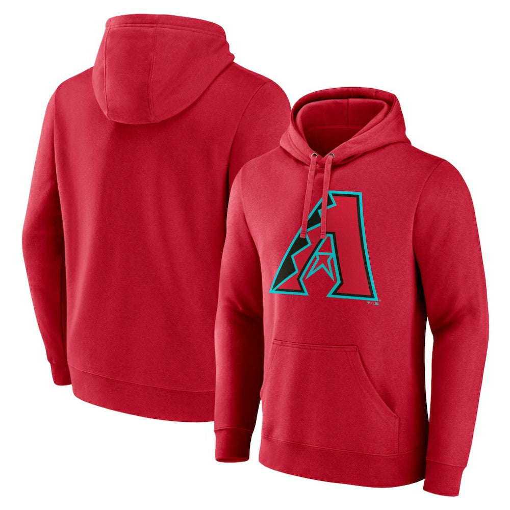 Red Arizona Diamondbacks Official Logo Pullover Hoodie
