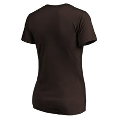 Brown San Diego Padres Women's Victory Script Team V-Neck T-Shirt