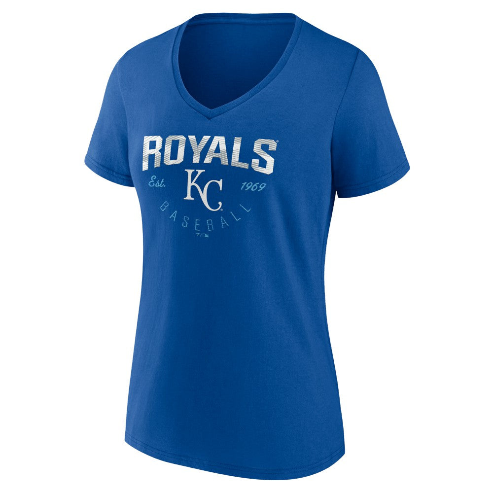 Royal Kansas City Royals Women's Live For It Team V-Neck T-Shirt