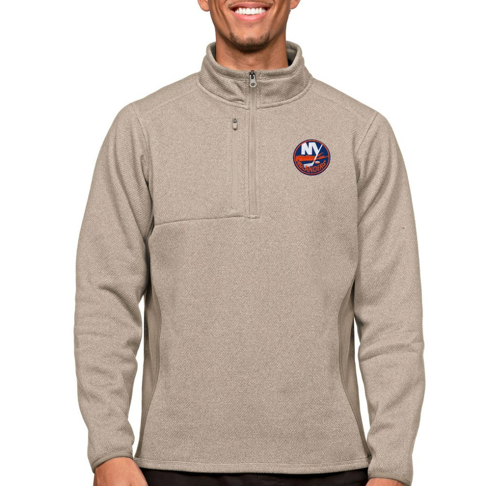 NHL New York Islanders Antigua Course Quarter-Zip Pullover Top