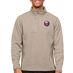 NHL New York Islanders Antigua Course Quarter-Zip Pullover Top