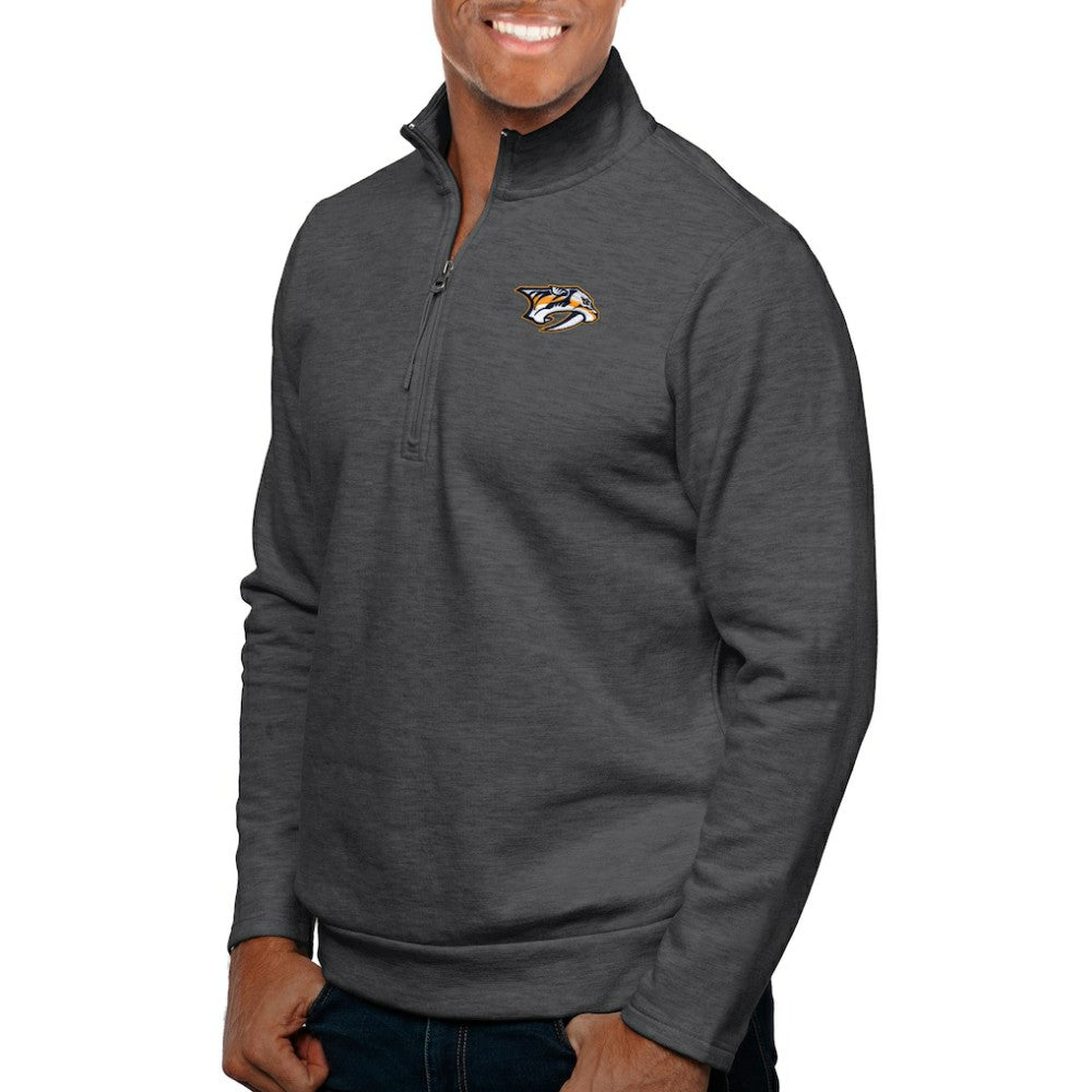 NHL Nashville Predators Antigua Gambit Quarter-Zip Pullover Top