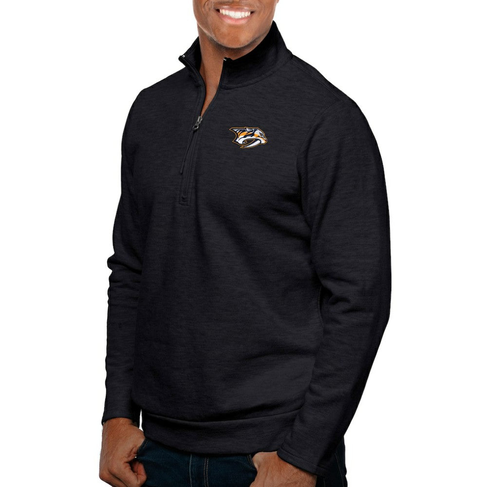 NHL Nashville Predators Antigua Gambit Quarter-Zip Pullover Top