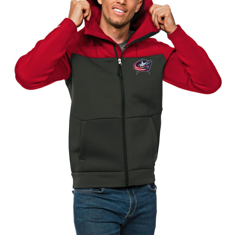 NHL Columbus Blue Jackets Antigua Protect Full-Zip Hoodie