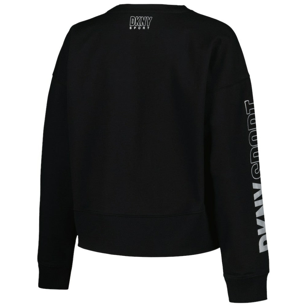 Black Chicago White Sox DKNY Sport Women's Lily V-Neck Pullover Sweatshirt