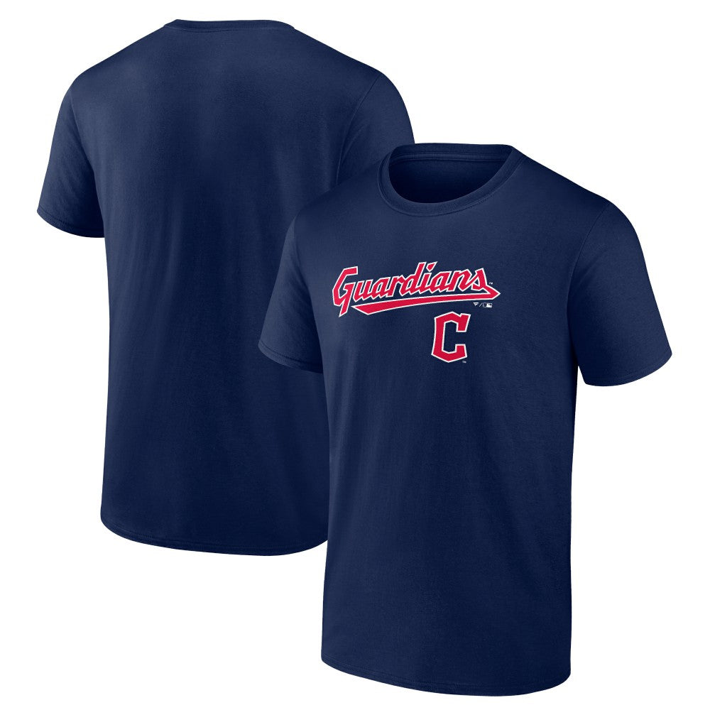 Navy Cleveland Guardians Team Lockup T-Shirt