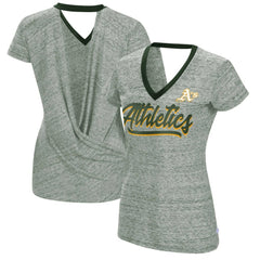 Green Athletics Touch Women's Halftime Back Wrap Top V-Neck T-Shirt