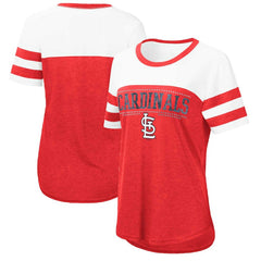 Red/White St. Louis Cardinals Touch Women's Setter Lightweight Fitted T-Shirt