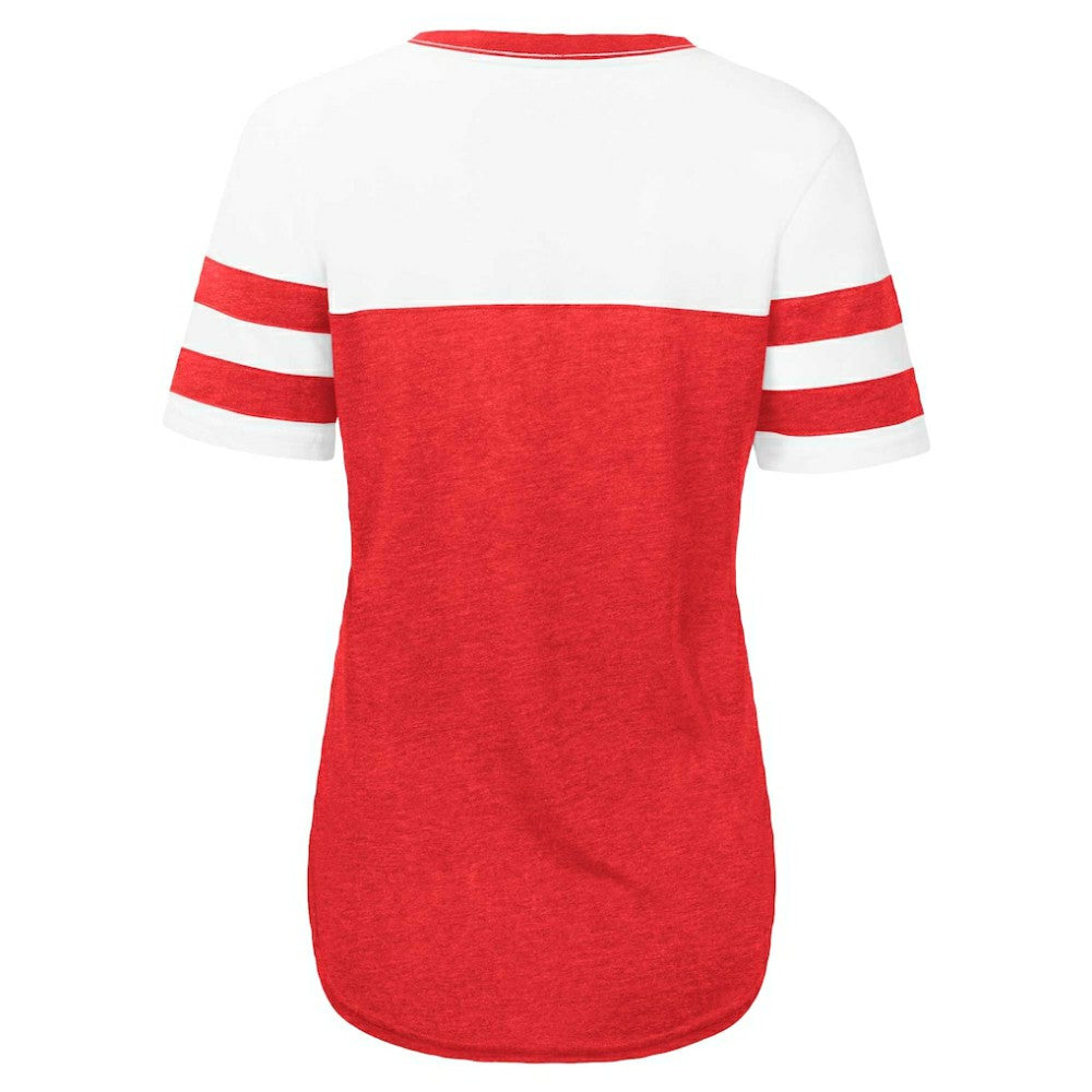 Red/White St. Louis Cardinals Touch Women's Setter Lightweight Fitted T-Shirt