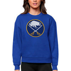NHL Buffalo Sabres Antigua Women's Team Logo Victory Crewneck Pullover Sweatshirt