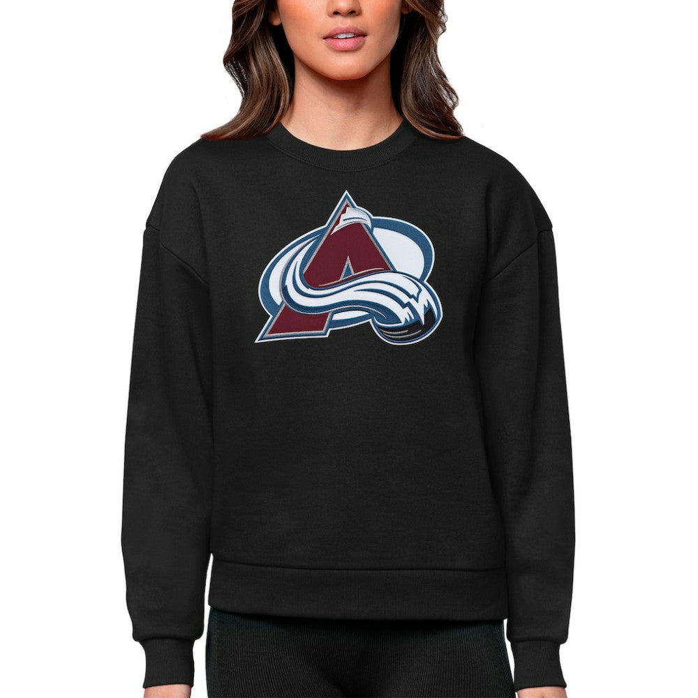 NHL Colorado Avalanche Antigua Women's Team Logo Victory Crewneck Pullover Sweatshirt