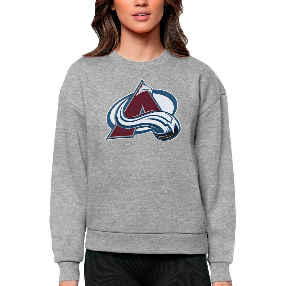 NHL Colorado Avalanche Antigua Women's Team Logo Victory Crewneck Pullover Sweatshirt