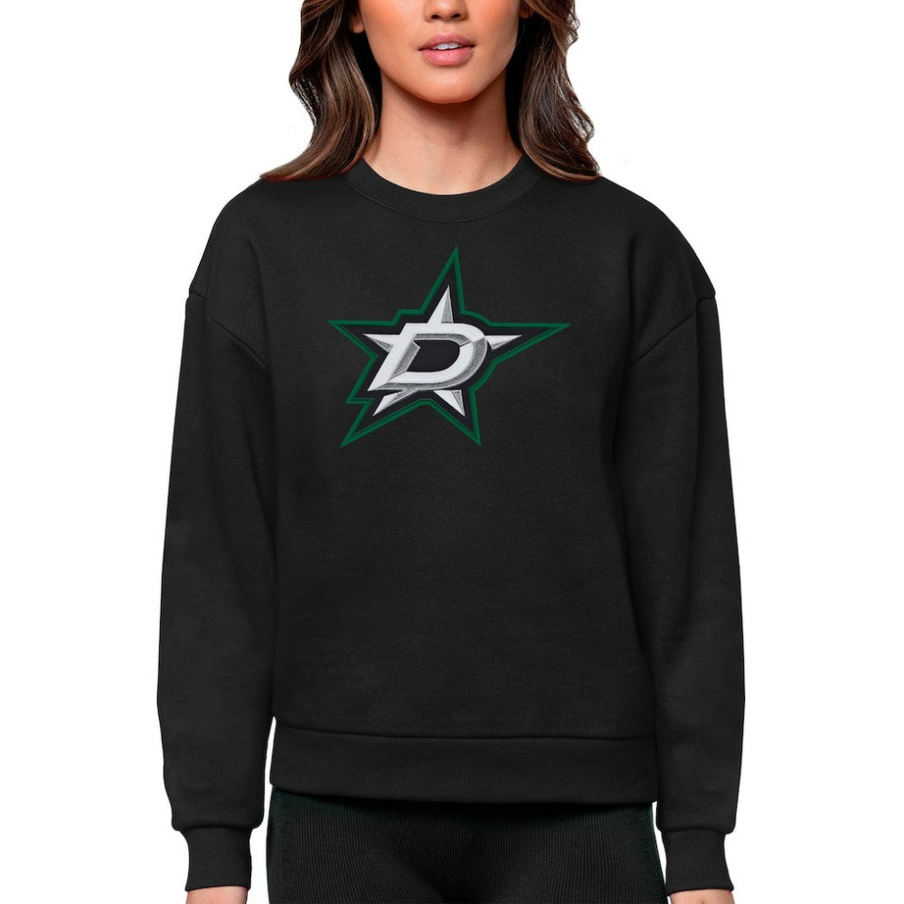 NHL Dallas Stars Antigua Women's Team Logo Victory Crewneck Pullover Sweatshirt