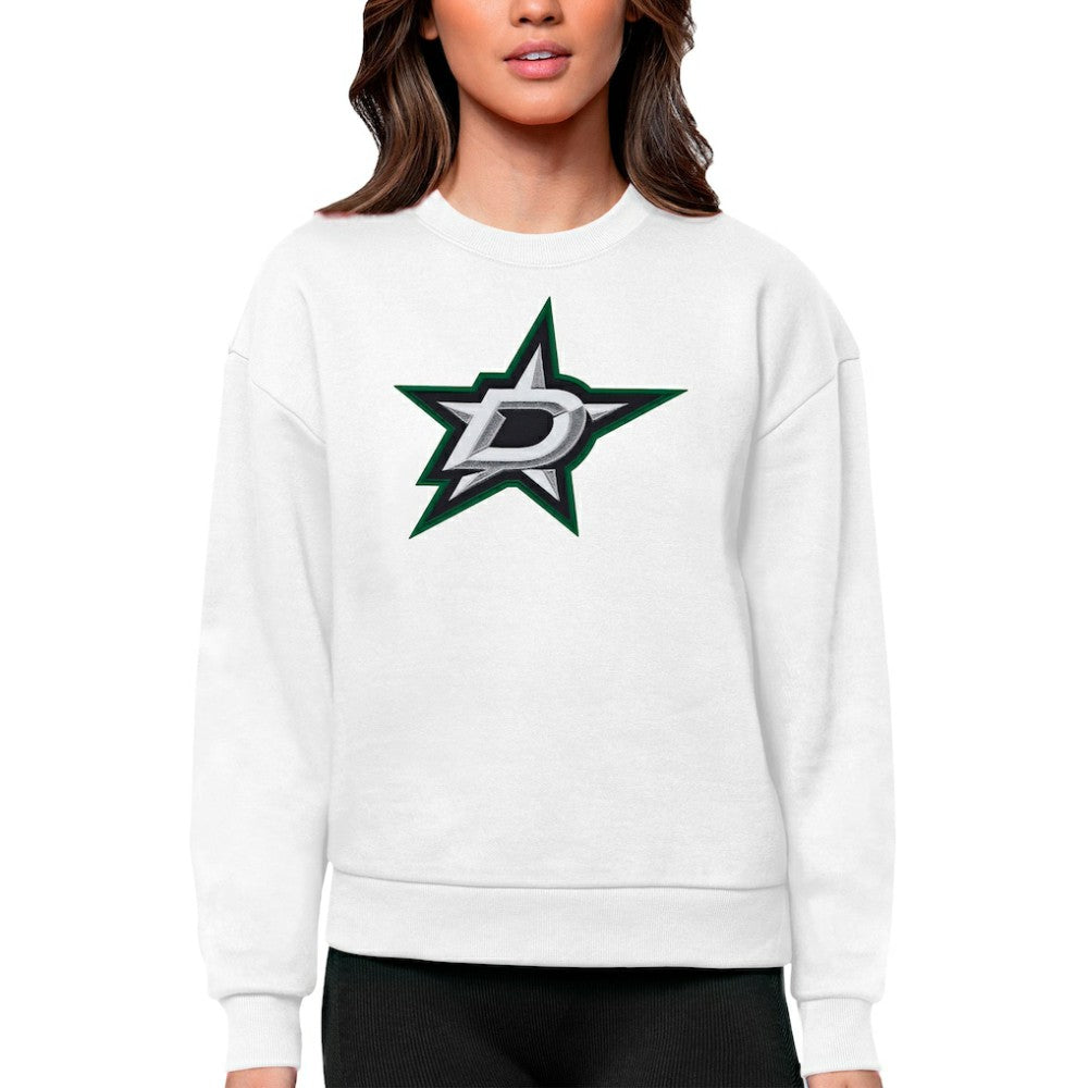 NHL Dallas Stars Antigua Women's Team Logo Victory Crewneck Pullover Sweatshirt