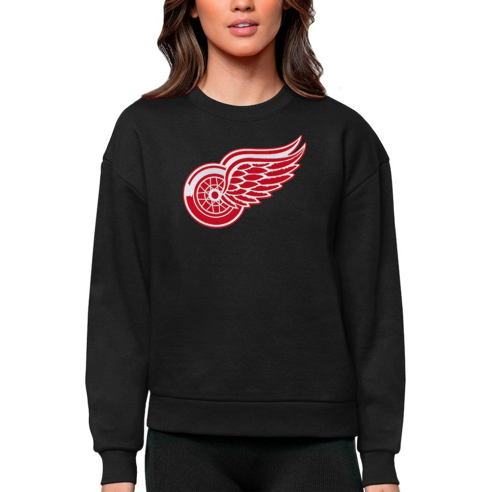 NHL Detroit Red Wings Antigua Women's Team Logo Victory Crewneck Pullover Sweatshirt