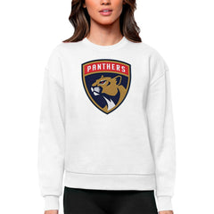 NHL Florida Panthers Antigua Women's Team Logo Victory Crewneck Pullover Sweatshirt
