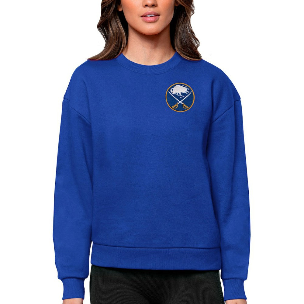 NHL Buffalo Sabres Antigua Women's Victory Crewneck Pullover Sweatshirt
