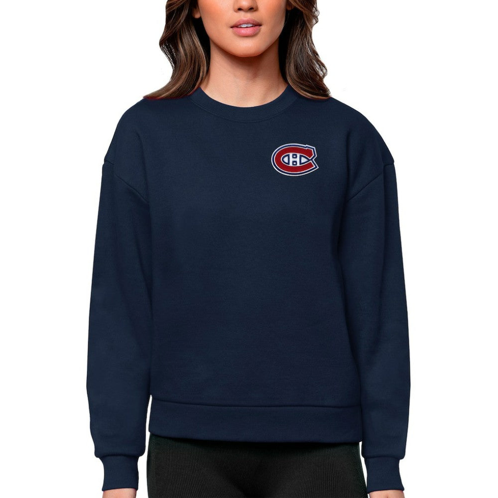 NHL Montreal Canadiens Antigua Women's Victory Crewneck Pullover Sweatshirt