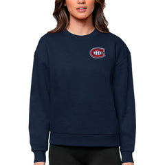 NHL Montreal Canadiens Antigua Women's Victory Crewneck Pullover Sweatshirt