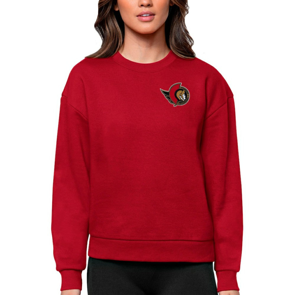 NHL Ottawa Senators Antigua Women's Victory Crewneck Pullover Sweatshirt