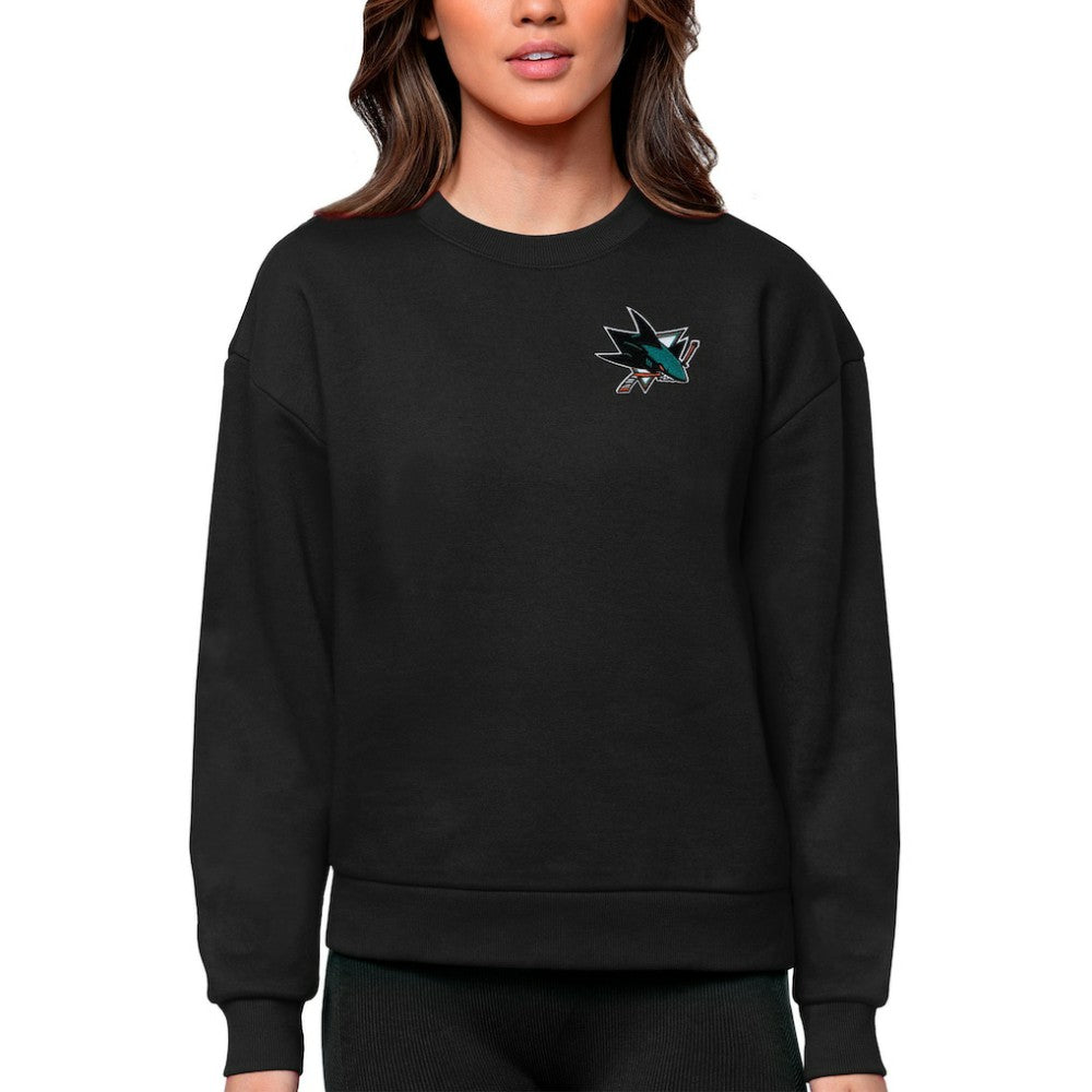 NHL San Jose Sharks Antigua Women's Victory Crewneck Pullover Sweatshirt