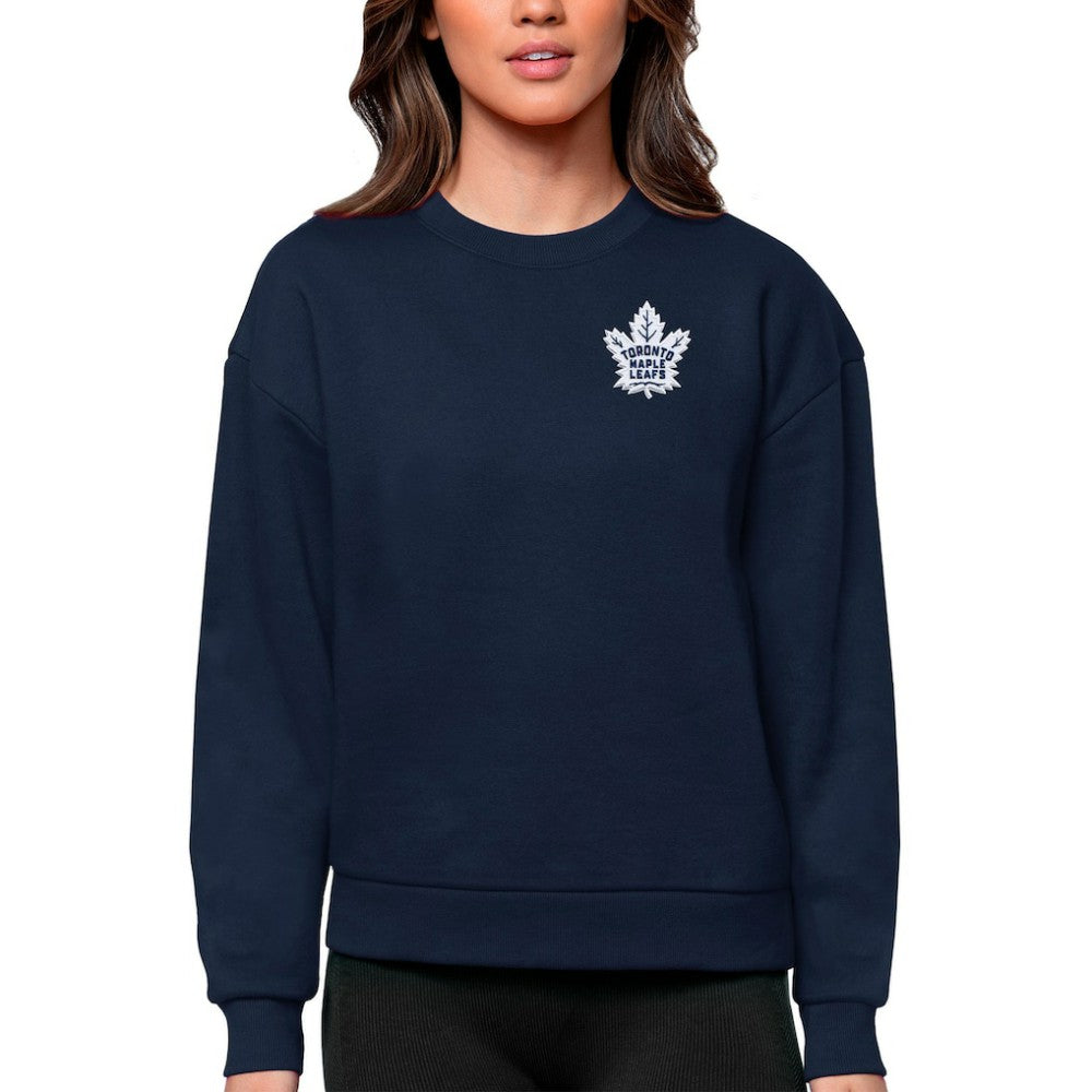 NHL Toronto Maple Leafs Antigua Women's Victory Crewneck Pullover Sweatshirt