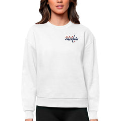 NHL Washington Capitals Antigua Women's Victory Crewneck Pullover Sweatshirt